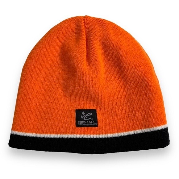 Reversible Nascar Tony Stewart 20 Home Depot Joe Gibbs Race Orange Black Beanie - Picture 3 of 10